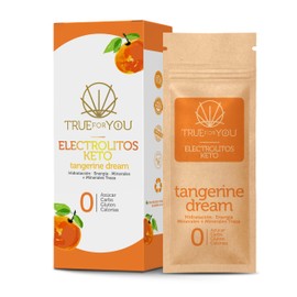 Electrolitos sin Azúcar, Hidratación en Polvo, Fórmula Premium con Minerales Escenciales y Minerales Traza. Keto, Paleo y Vegano, Paquete de 7 Sobres, Cada uno con 1 Porcion de 6.5 Gramos. (Mandarina, 1Pack)