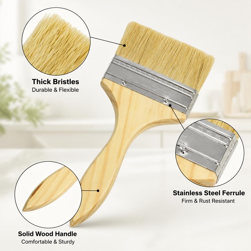 Bbq Skewer Kit - Stainless Steel Skewers - Basting Brush