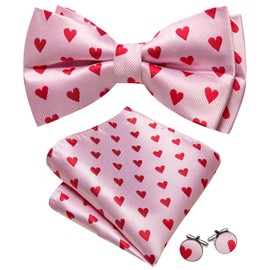 Barry.Wang Bow Ties for Men Paisley Floral Pre-tie Tuxedo Bowtie Set