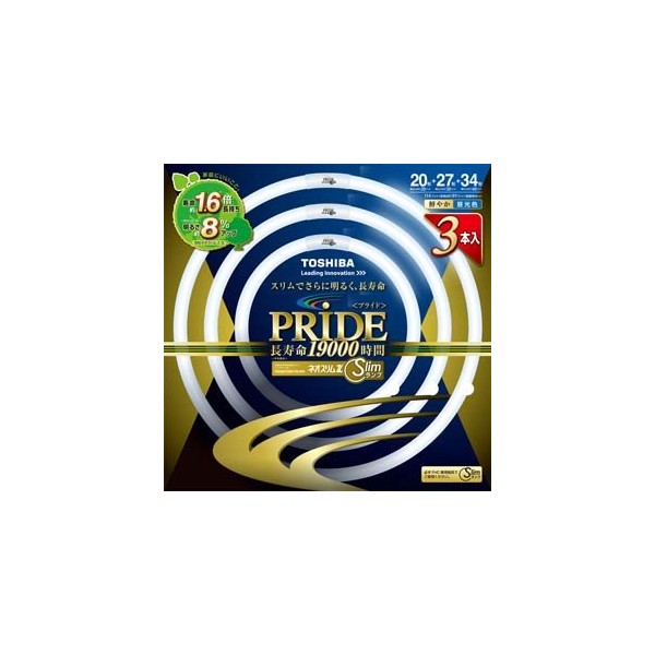Toshiba Neo Slim Z PRIDE Ring "Circline" 20 Shapes + 27 Shapes + 34 Shapes 3 Wavelength Daylight Color FHC202734ED-PDL3PN