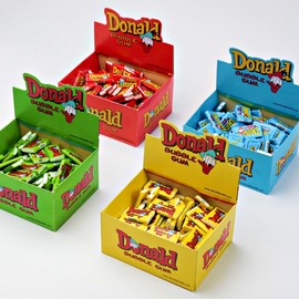 DONALD ML MAPLE LEAF Chewing Bubble Gum 100pcs/box The legend is back! Taste from Childhood, Sweet Retro Gift, Perfect Present for Men and Women (Blue)