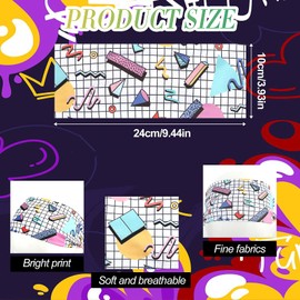 Pack of 4 Women's 80s 90s Retro Workout Headbands 80s Neon Sweatbands Elastic Sweat-Absorbing Hair Band Moisture Absorbing Hair Accessories Women