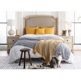 26x26 Inch Throw Pillow Covers Set of 2 Cotton Euro Shams Waffle Weave Cushion Covers, Large Decorative Pillowcase for Couch Sofa Bedroom Car,Yellow