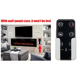 Replacement Remote Control for PHI Villa AH-FP-30F AH-FP-36F AH-FP-40F AH-FP-48F PV30FE Electric Fireplace,with Wall Mounting Bracket