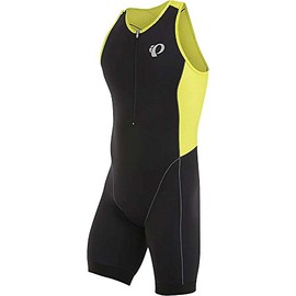 PEARL iZUMi Elite Pursuit Tri Suit Triathlon Short Black/Yellow Bodysuit Leotard 2016, M (46/48)