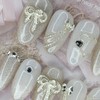 Wedding Magnetic Handmade Nail Tips - Almond S / 웨딩