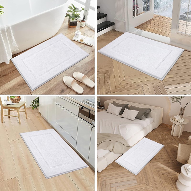 Pauwer Bathroom Rug Set - 3 Piece Shower Mats with