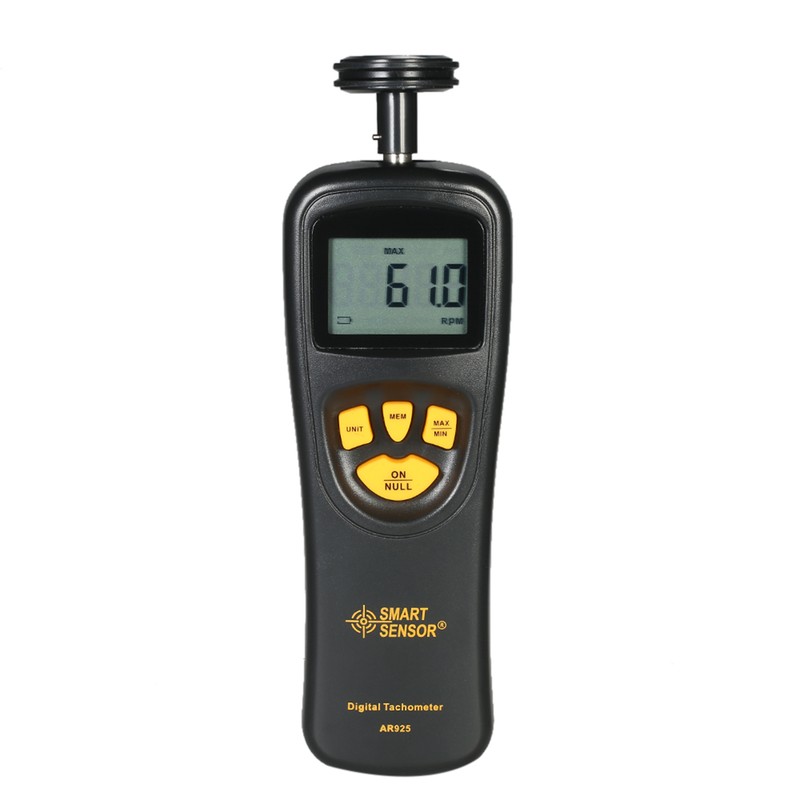 SMART SENSOR Handheld Contact LCD Digital Tachometer Speedometer Tach Meter