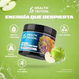 Pre Entreno 300g Healthtrition Manzana Verde  50 Porciones                                                                                            