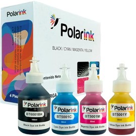Kit 4 Tintas Compatible con Brother btD60 BT D60bk bt5001 / T520 T220 T720 T920 - Negro/Cyan/Magenta/Amarillo