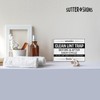 Clean Lint Trap Sign 5" x 7" | Durable Plastic