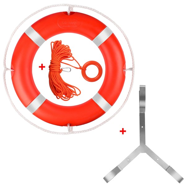 23" Life Ring, Life Preserver Ring with 98.4FT Water Floating