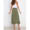 FEOYA Women's High Waisted Tie Wrap Midi Skirts Plain Ruffle