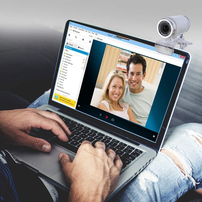 Web Camera, USB Webcam Clip-on 360 Degree 12 Megapixel HD