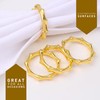 Jolitee Shining Gold Bamboo Napkin Rings Set of 4 -