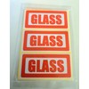 Large Caution "Glass" Stickers. 64 Large Caution "Glass" Labels. 4
