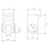 Hudson Reed Shower Wall Clip - Chrome-Plated ABS Plastic -