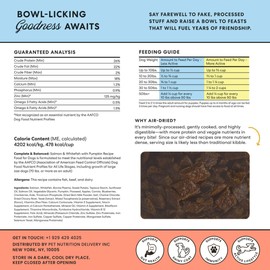 The Pets Table Air Dried Grain Free Dog Food for Dogs Large, Medium and Small | Puppy Dog Food, Adult Dog Food, Senior Dog Food | Salmon & Whitefish with Pumpkin 4.5 lbs / 72 oz Bag