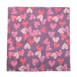 CTM® Plaid and Polka Dot Heart Bandana, Purple