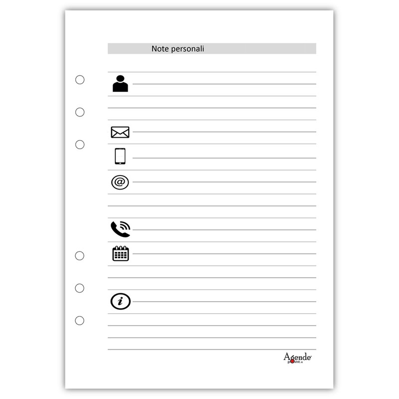 Agendepoint.it - Replacement Weekly Calendar BI-LINGUA 15 x 21 cm