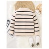 Floerns Toddler Boy's Striped Button Down Knit Cardigan Long Sleeve