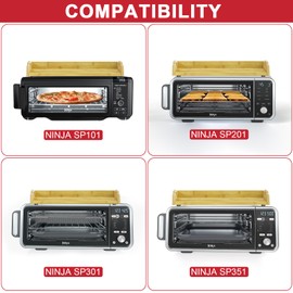 Cutting Board for Ninja Foodi SP101 SP201 SP301 SP351 DCT401 DCT402 Toaster Oven Air Fryer, Bamboo Cutting Board Compatible with Countertop Convection Toaster Oven