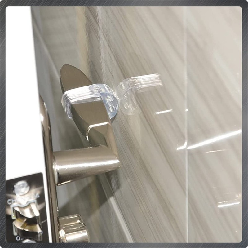 3pcs Door Stopper Transparent Silica Gel Door Handle Buffer Wall