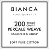 Bianca 200 Thread Count Cotton Percale Standard Pillowcase Pair Blush