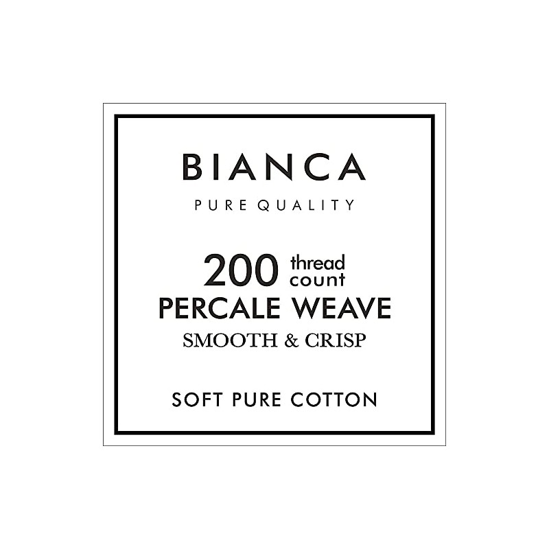 Bianca 200 Thread Count Cotton Percale Standard Pillowcase Pair Blush