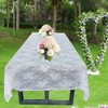 Awtlife Classic White Lace Tablecloth for Wedding Decorations Showers Roses