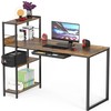 SHW 46-Inch Home Office Mission Computer Desk with Side Shelf