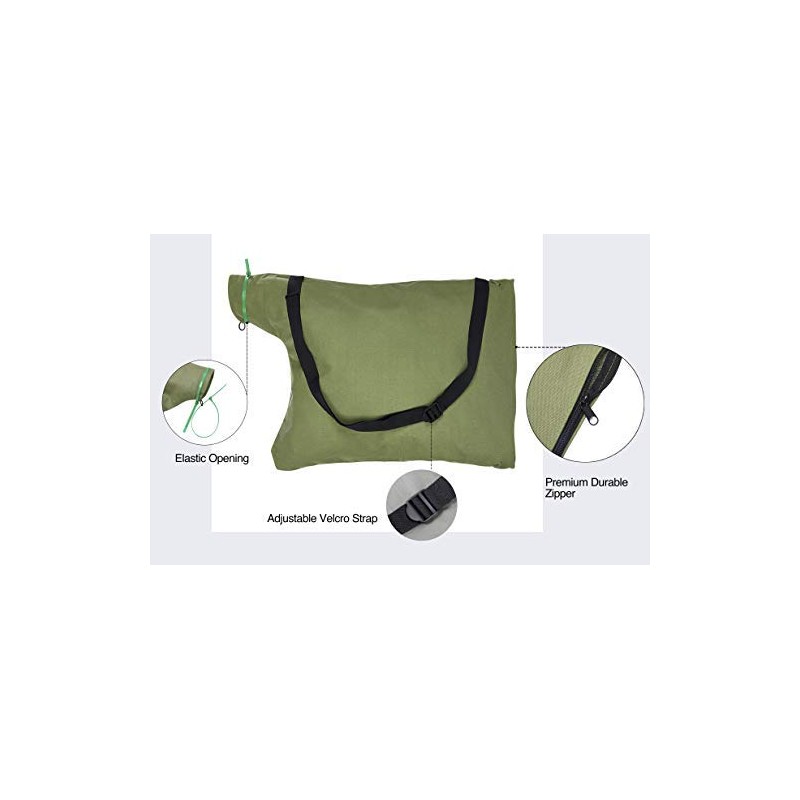 Mardili Replacement Leaf Blower Vacuum Zippered Bottom Dump Bag for