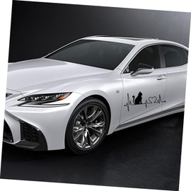 Ipetboom Cat Heart Removable Car Sticker 4PCS Love Heart Decals for Auto Black Bumper and Window Stickers for Cat Lovers