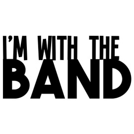 I am With The Band Vinyl Decal, Marching Band Bumper Sticker, Band Mom Decal