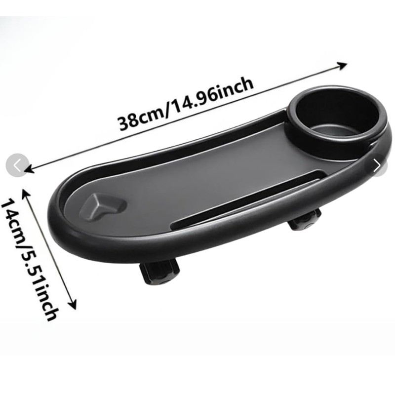 BRA-VORA Stroller Plate Black Stroller Table Bottle Drink Holder Baby