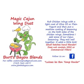 Burt's Bayou Blends Magic Cajun Wing Dust, Burt's Bayou Blends Seasonings
