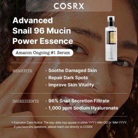 Cosrx Advanced Snail 96 Mucin Esencia Reparadora 100ml Díanoche Tipo De Piel Todo Tipo De Piel                                                        