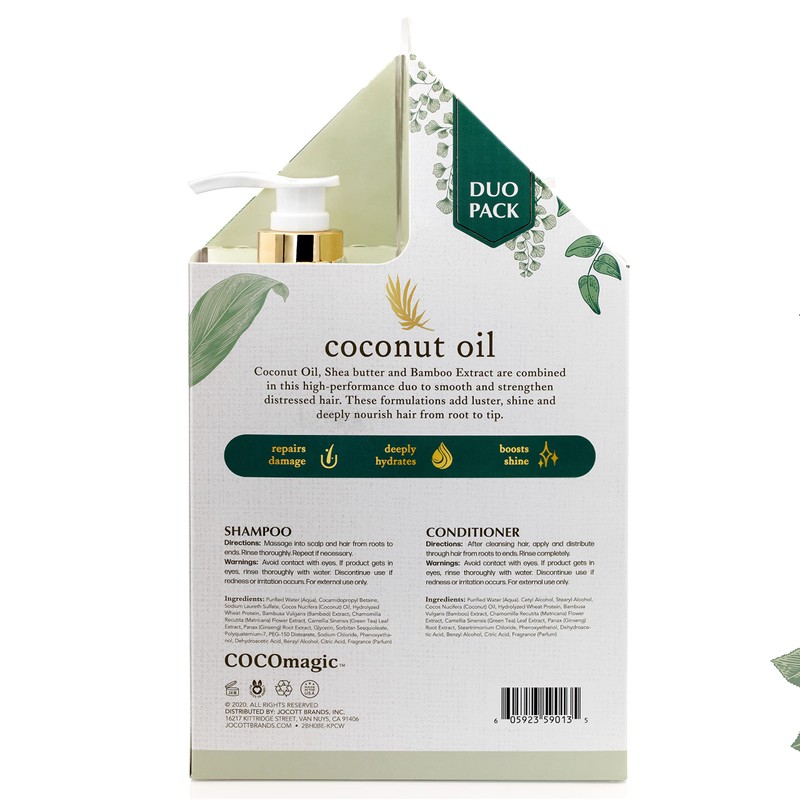 CocoMagic Shampoo and Conditioner Duo - Infused with Coconut Oil