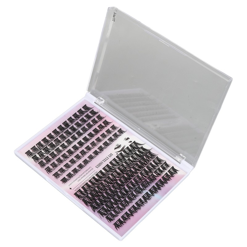 126 Cluster Lashes 10‑14mm Fluffy D Curl Individual Lashes for