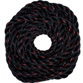 SGT KNOTS California Truck Rope - Twisted Polypropylene Rope for Cargo Straps, Tie-Downs, Gear Bundles, Boating, More (3/4" x 100ft, Black and Orange)