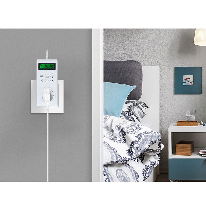Thermostat Outlet Thermostat Timer Switch Socket Plug in Digital Temperature
