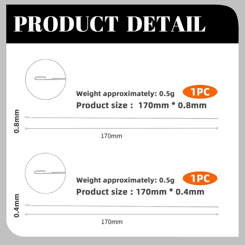 4pcs Aghi per perline in metallo perline uncinetti aghi perline
