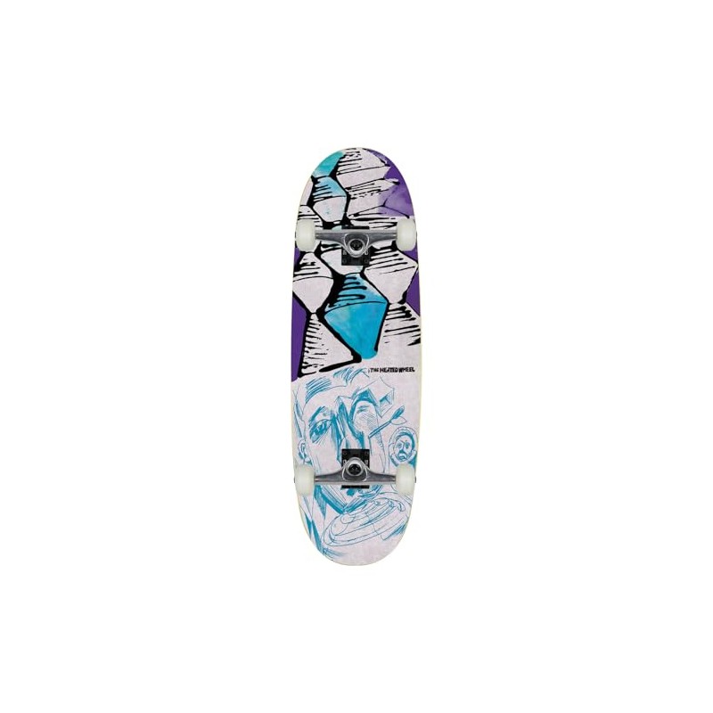 The Heated Wheel Skateboard Deck Sorry Burt 90's Egg Blue/Purple
