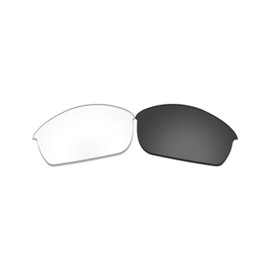 Vonxyz Replacement for Oakley Flak Jacket Sunglass - Multiple Options, Clear Black Photochromic Activated, 0
