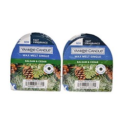 New Yankee Candle Lot of 6 Balsam & Cedar Wax Melt Singles Fast Fragrance