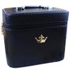 The Zaka Stylish Crown Beauty Pouch M, Black, 1 piece / 더자카 스타일리쉬 크라운 뷰티파우치 M, 블랙, 1개