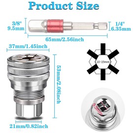 yuentoen Multi-functional Magic Sleeve Universal Maintenance Tool, Adjustable Drive Socket Wrench Sleeve, Adjust 10-19mm