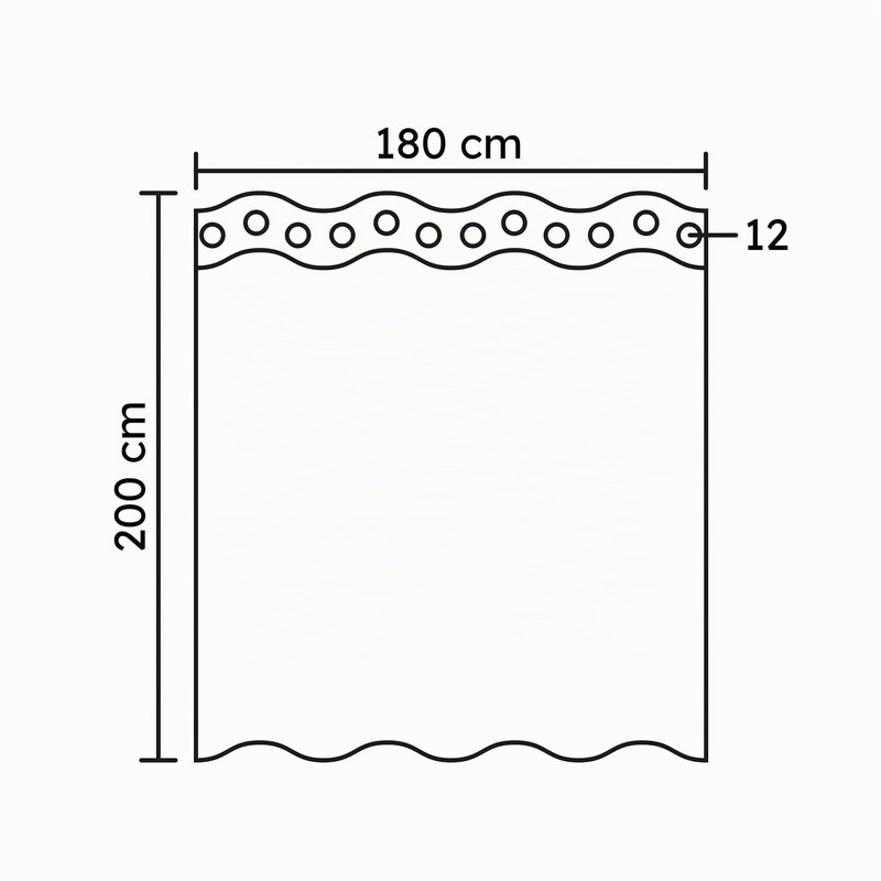 Kleine Wolke Cristal 5174116305 Shower Curtain 180 x 200 cm
