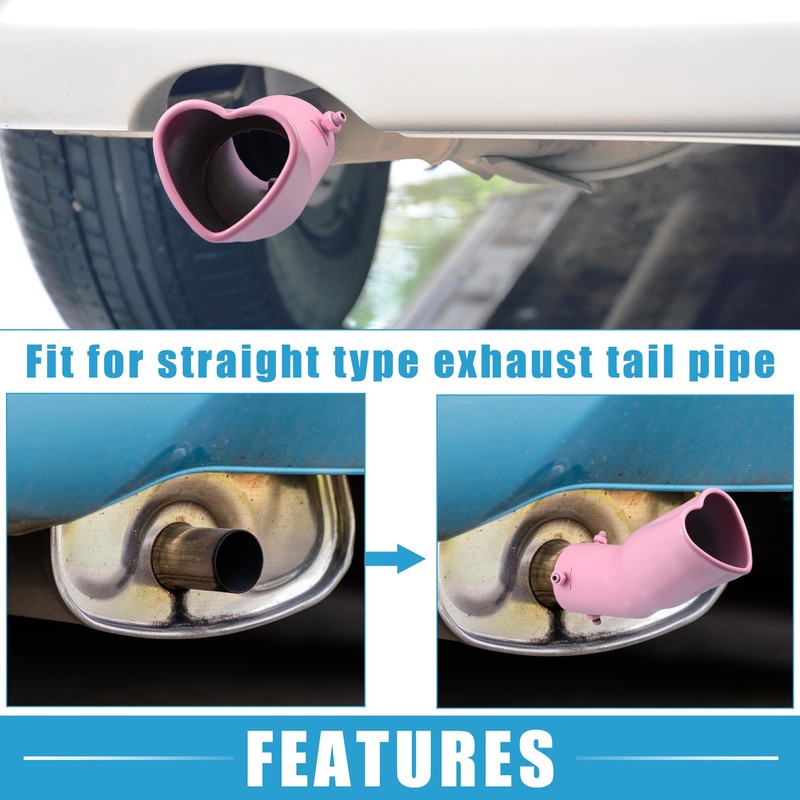 A ABSOPRO Car Exhaust Tracheal Heart Tailpipe 2.48" OD 2.64"