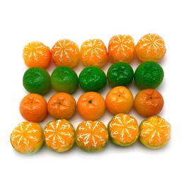 Aliotech 20Pcs Artificial Lifelike Simulation Small Oranges Cute Fake Fruit Model Miniature Figurines Home House Kitchen Party Decoration Desk Ornament
